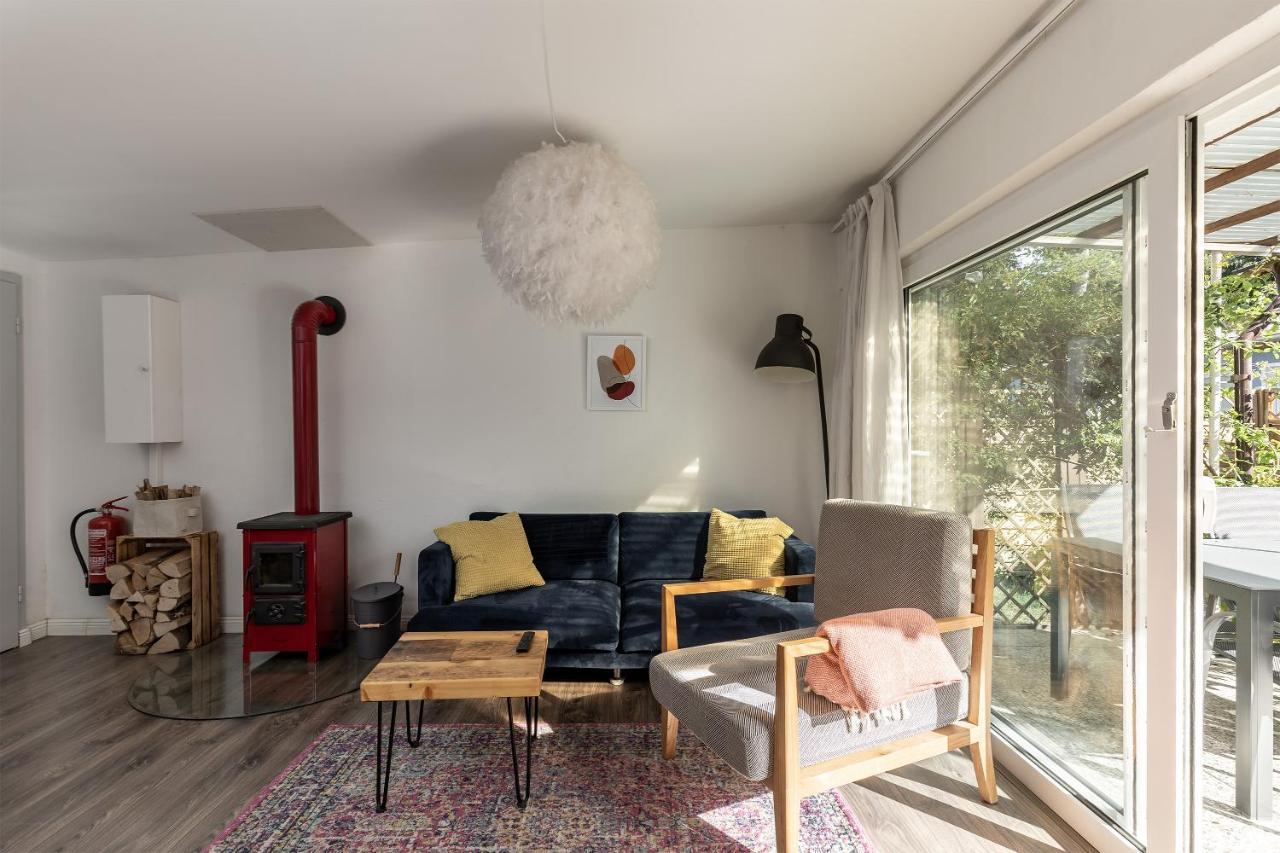 Gemutliches Tinyhouse Bungalow Mit Kamin & Sauna Am See Joachimsthal Dış mekan fotoğraf